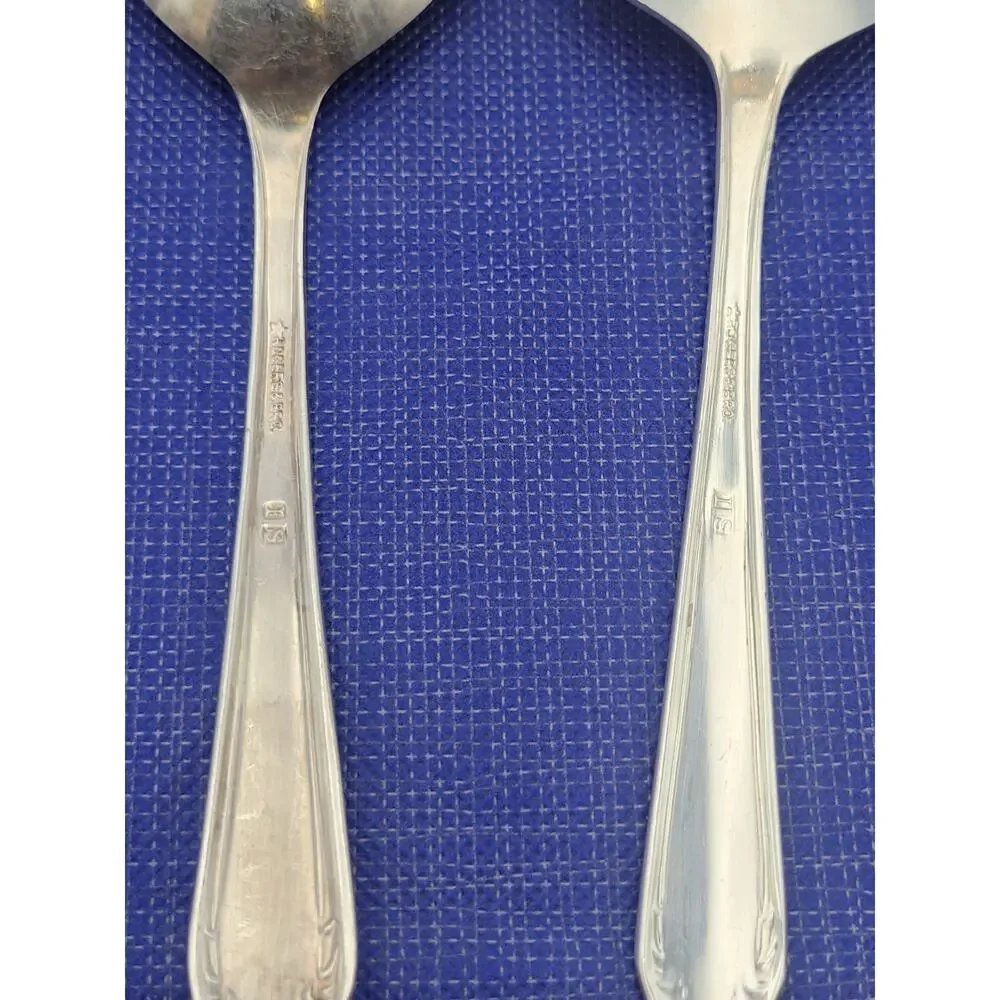 Rogers Brothers Daybreak Elegant Lady Reinforced Plate IS Flatware 2 Serving Pcs